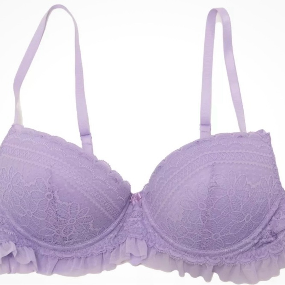 Saki Silver Electric Lilac Bra by Diana M. Bara